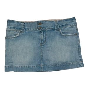 American Eagle Light-Wash Denim mini skirt
